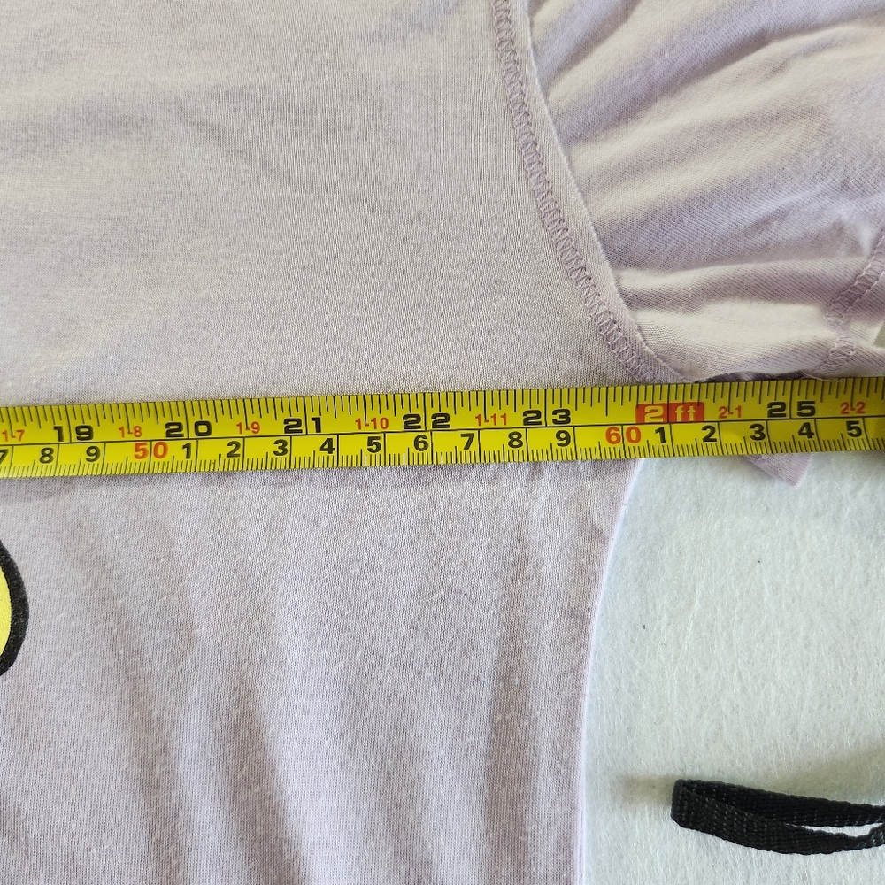 Hello Kitty & Friends Womens Lilac Cropped Graphic  Tee Size Large - Picture 7 of 8